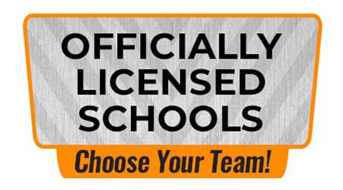 Officially licensed schools. Choose your team!