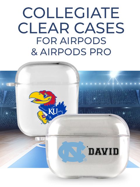 collegiate clear cases for airpods and airpods pro