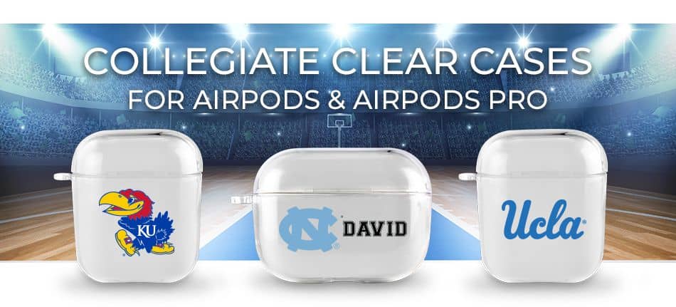 collegiate clear cases for airpods and airpods pro