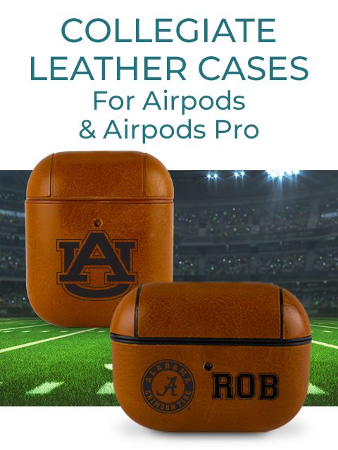 collegiate leather cases for airpods and airpods pro