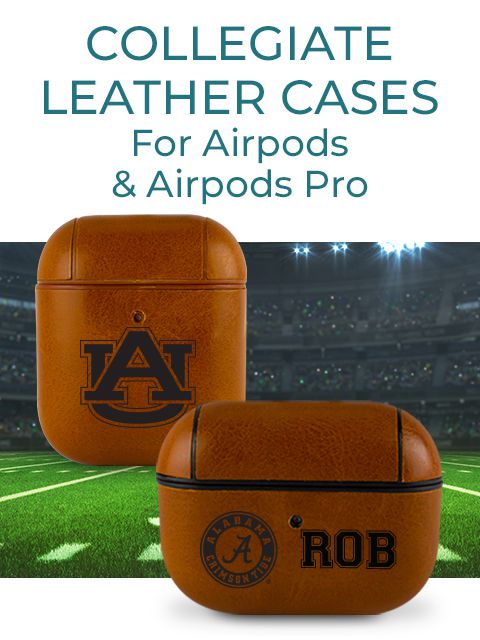 collegiate leather cases for airpods and airpods pro