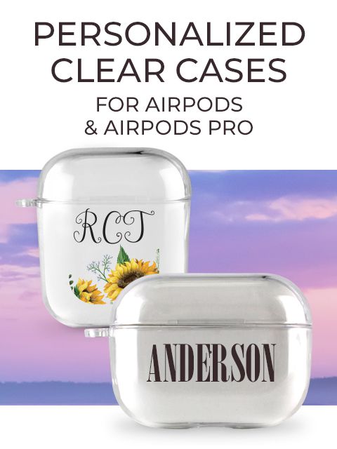 personalized clear cases for airpods and airpods pro