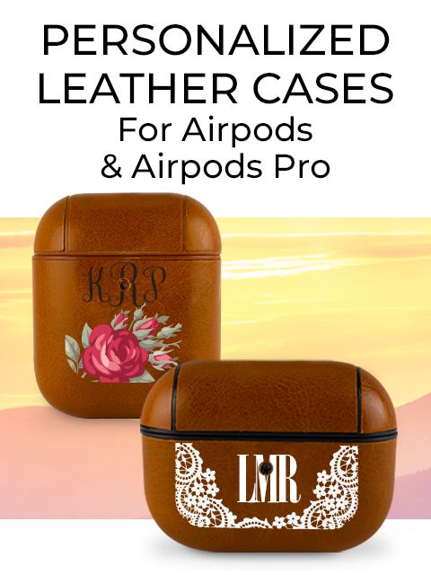 personalized leather cases for airpods and airpods pro