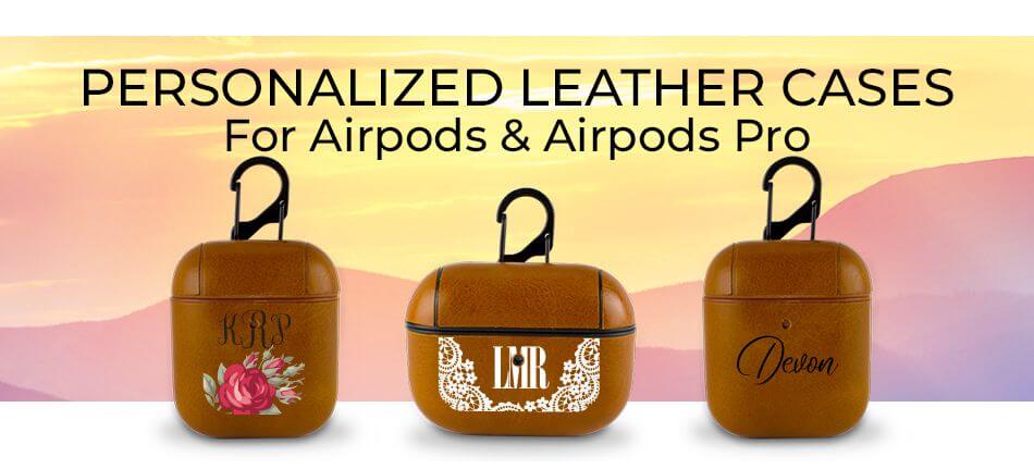 personalized leather cases for airpods and airpods pro