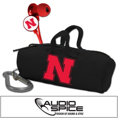 Nebraska Cornhuskers Scorch Earbuds with BudBag
