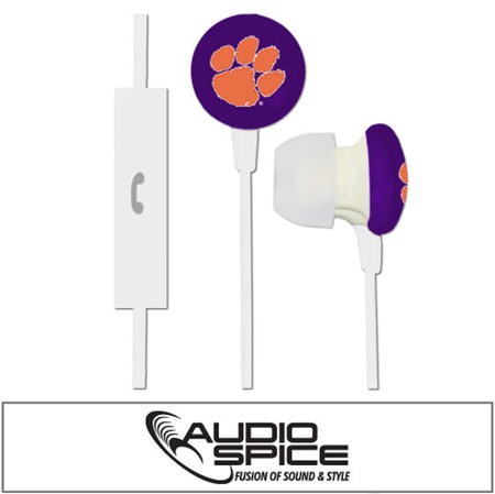 Clemson Tigers Ignition Earbuds + Mic
