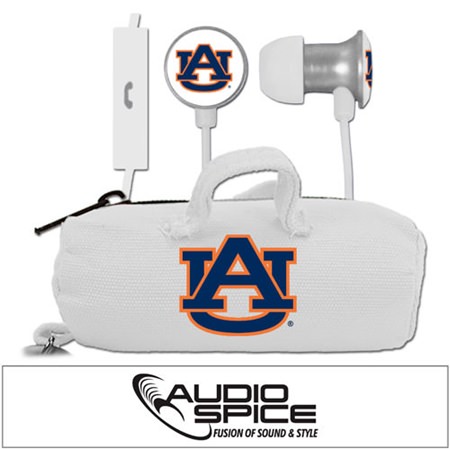 Auburn Tigers Scorch Earbuds + Mic with BudBag
