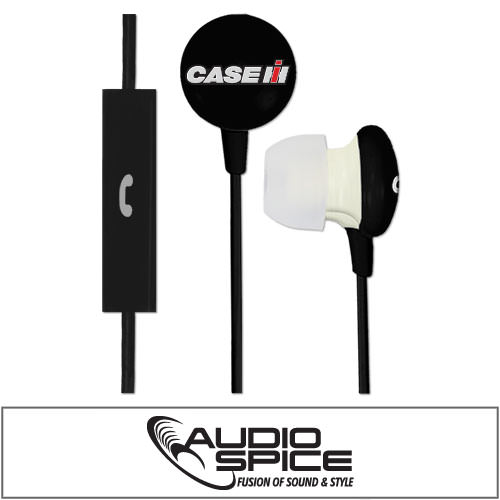 AudioSpice Case IH Black Ignition Earbuds Microphone 
