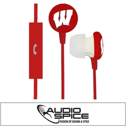 
Wisconsin Badgers Ignition Earbuds + Mic