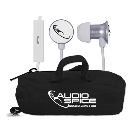 AudioSpice Scorch Earbuds + Mic with BudBag
