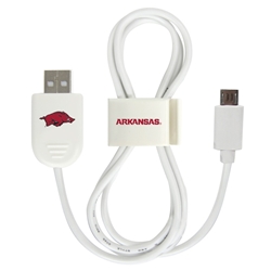 
Arkansas Razorbacks Micro USB Cable with QuikClip