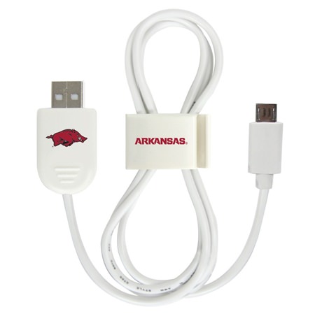 Arkansas Razorbacks Micro USB Cable with QuikClip
