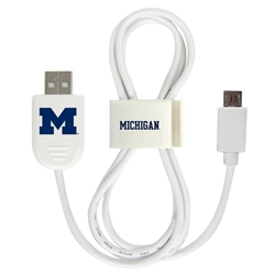 
Michigan Wolverines Micro USB Cable with QuikClip