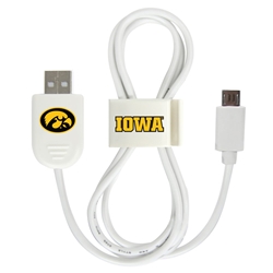 
Iowa Hawkeyes Micro USB Cable with QuikClip