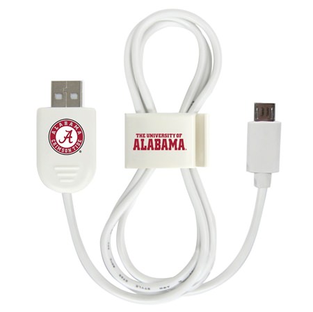 Alabama Crimson Tide Micro USB Cable with QuikClip
