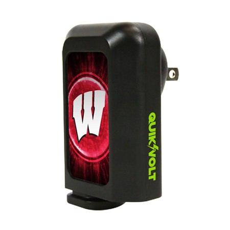 Wisconsin Badgers WP-210 2 in 1 Car/Wall Charger Combo
