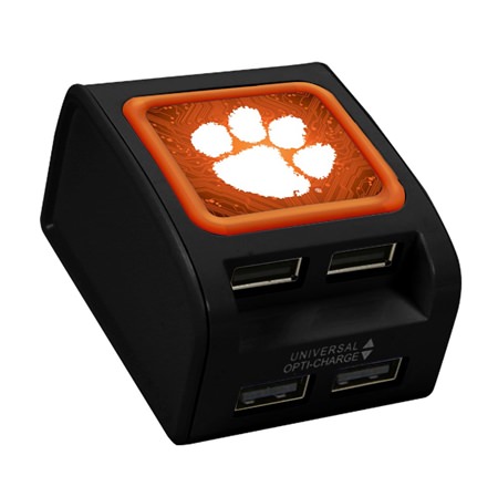 Clemson Tigers WP-400X 4-Port USB Wall Charger
