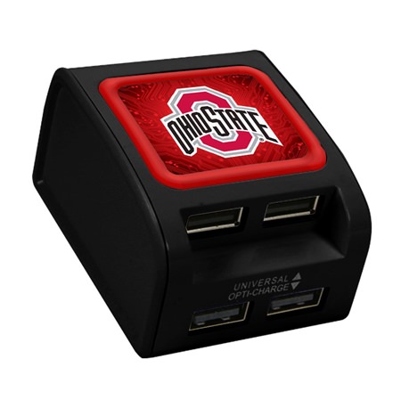Ohio State Buckeyes WP-400X 4-Port USB Wall Charger

