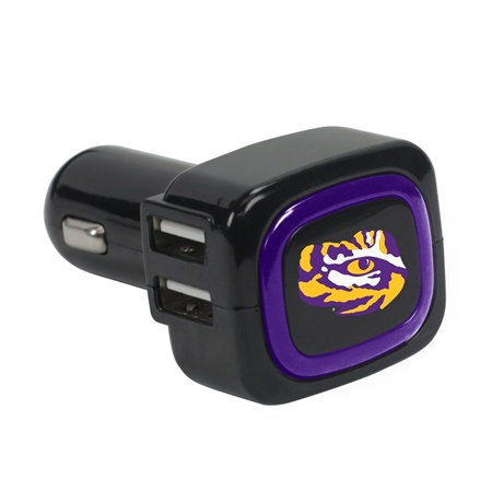 LSU Tigers 4-Port USB Car Charger
