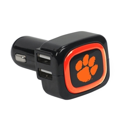 
Clemson Tigers 4-Port USB Car Charger