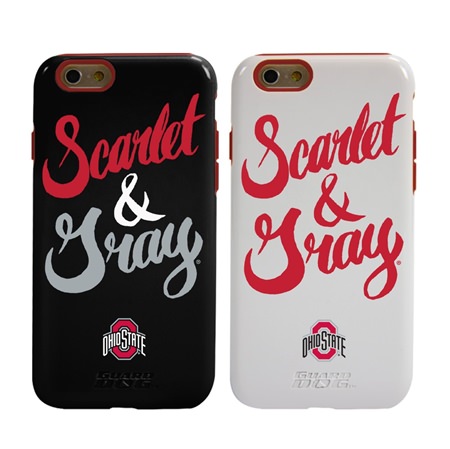 Guard Dog Ohio State Buckeyes Scarlet & Gray Hybrid Phone Case for iPhone 6 / 6s 
