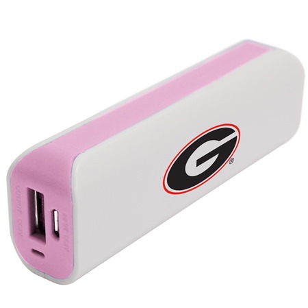 Georgia Bulldogs Pink APU 1800GS USB Mobile Charger
