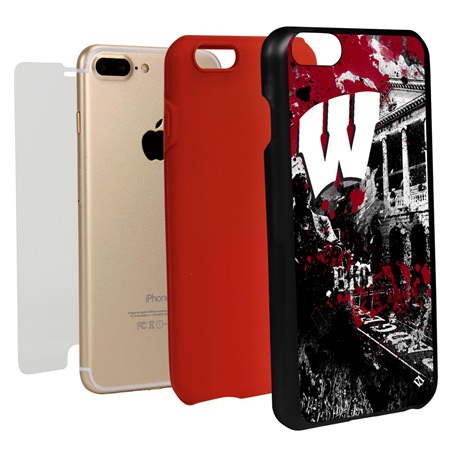 Guard Dog Wisconsin Badgers PD Spirit Hybrid Phone Case for iPhone 7 Plus/8 Plus 
