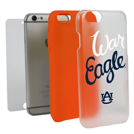 Guard Dog Auburn Tigers War Eagle Clear Hybrid Phone Case for iPhone 6 Plus / 6s Plus 
