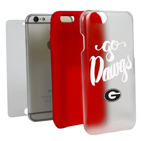 Guard Dog Georgia Bulldogs Go Dawgs Clear Hybrid Phone Case for iPhone 6 Plus / 6s Plus 
