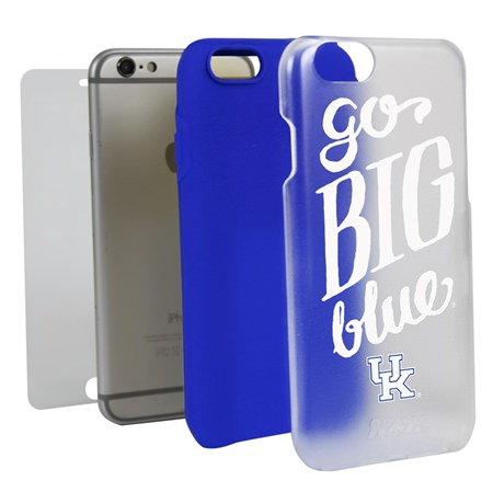 Guard Dog Kentucky Wildcats Go Big Blue Clear Hybrid Phone Case for iPhone 6 / 6s 
