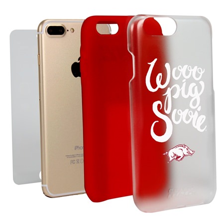 Guard Dog Arkansas Razorbacks Wooo Pig Sooie Clear Hybrid Phone Case for iPhone 7 Plus/8 Plus 
