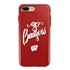 Guard Dog Wisconsin Badgers Go Badgers Clear Hybrid Phone Case for iPhone 7 Plus/8 Plus 
