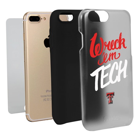 Guard Dog Texas Tech Red Raiders Wreck 'em Tech Clear Hybrid Phone Case for iPhone 7 Plus/8 Plus 

