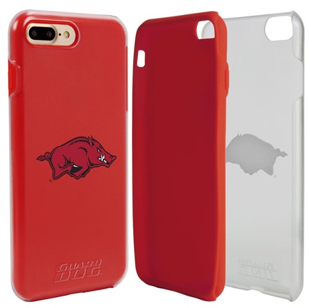 Guard Dog Arkansas Razorbacks Clear Hybrid Phone Case for iPhone 7 Plus/8 Plus 
