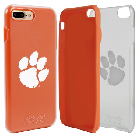 Guard Dog Clemson Tigers Clear Hybrid Phone Case for iPhone 7 Plus/8 Plus 
