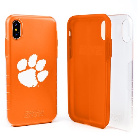 Guard Dog Clemson Tigers Clear Hybrid Phone Case for iPhone X / Xs 
