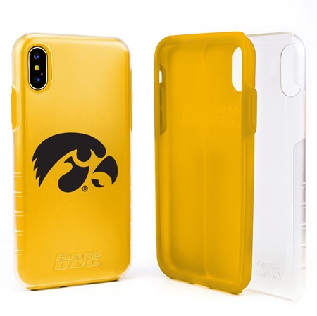 Guard Dog Iowa Hawkeyes Clear Hybrid Phone Case for iPhone X / Xs 
