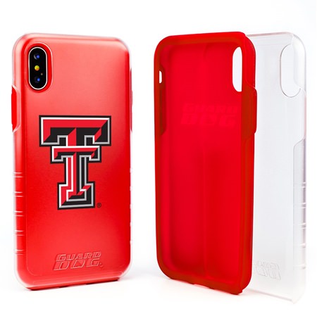 Guard Dog Texas Tech Red Raiders Clear Hybrid Phone Case for iPhone X / Xs 
