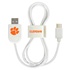 Clemson Tigers USB-C Cable with QuikClip
