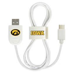 
Iowa Hawkeyes USB-C Cable with QuikClip