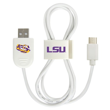 LSU Tigers USB-C Cable with QuikClip
