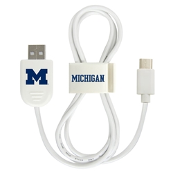 
Michigan Wolverines USB-C Cable with QuikClip