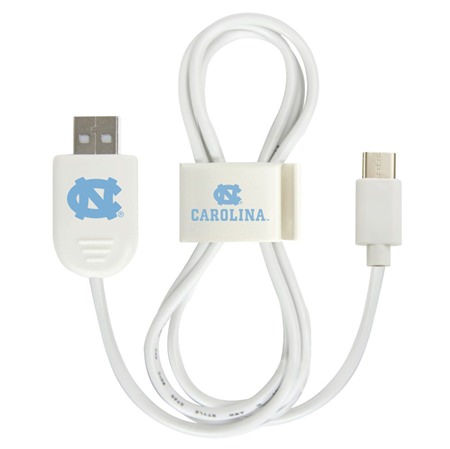 North Carolina Tar Heels USB-C Cable with QuikClip
