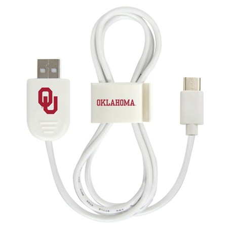 Oklahoma Sooners USB-C Cable with QuikClip
