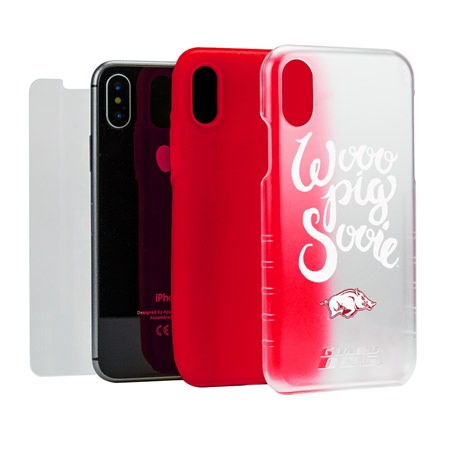 Guard Dog Arkansas Razorbacks Wooo Pig Sooie® Clear Hybrid Phone Case for iPhone X / Xs 
