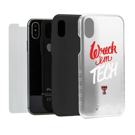 Guard Dog Texas Tech Red Raiders Wreck 'em Tech® Clear Hybrid Phone Case for iPhone X / Xs 
