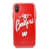 Guard Dog Wisconsin Badgers Go Badgers™ Clear Hybrid Phone Case for iPhone X / Xs 
