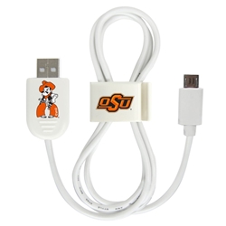 
Oklahoma State Cowboys Micro USB Cable with Quickclip
