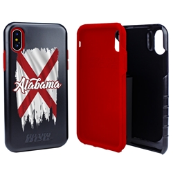 
Guard Dog Alabama Torn State Flag Hybrid Phone Case for iPhone X / Xs