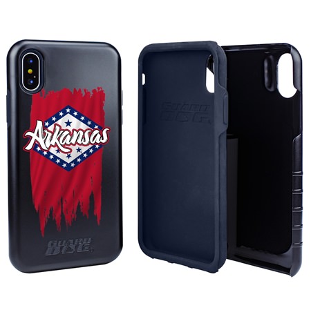 Guard Dog Arkansas Torn State Flag Hybrid Phone Case for iPhone X / Xs
